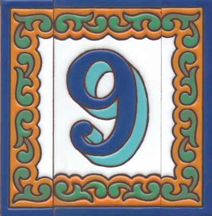 Ceramic House Numbers & Letters Tiles | Chalet Design | 15cm x 7.5cm 5.90" x 2.95"