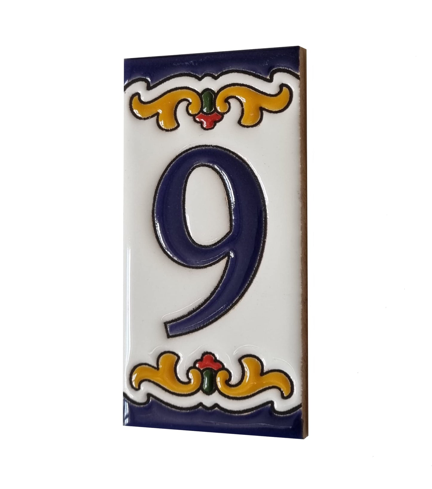 Spanish Malaga Ceramic House Number Tiles 11 x 5.5cm