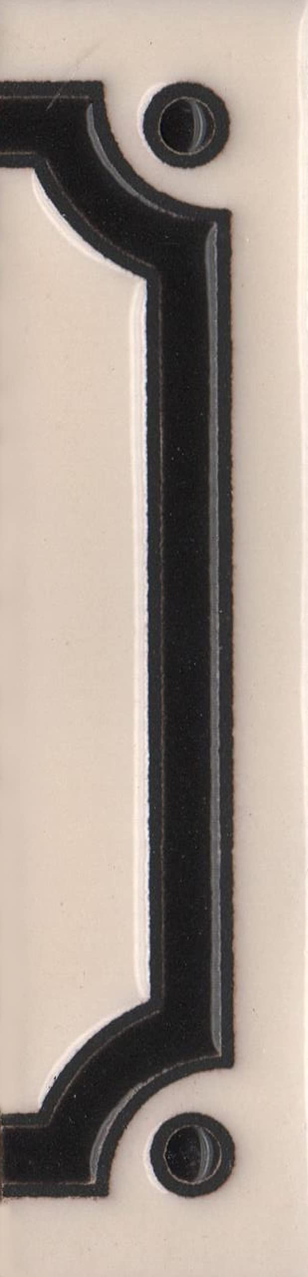 French White Classic Hand-Painted House Number Tiles 4.3' x 2.2' 11 x 5.5cm & Optional Metal Frames