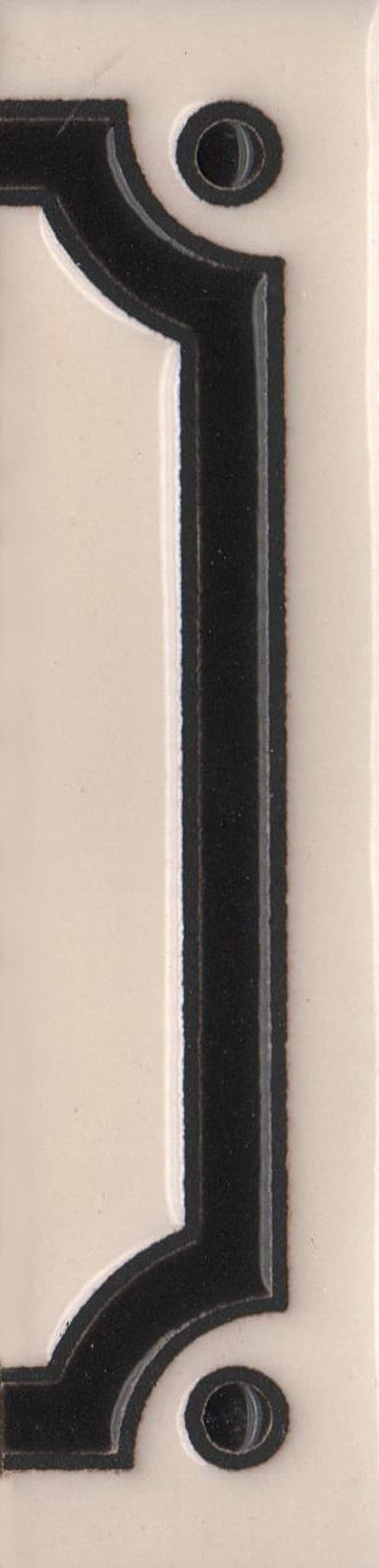 French White Classic Hand-Painted House Number Tiles 4.3' x 2.2' 11 x 5.5cm & Optional Metal Frames