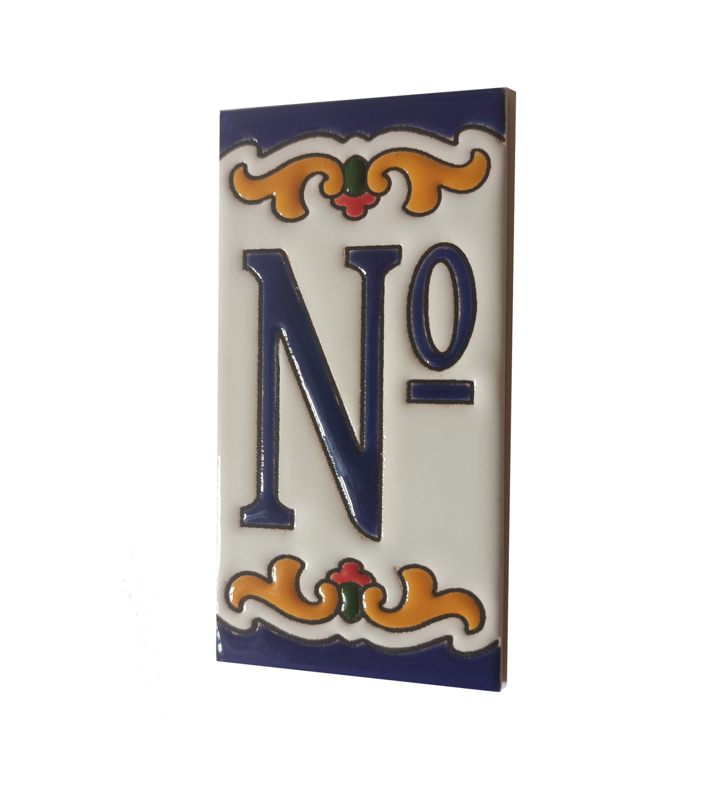 Spanish Malaga Ceramic House Number Tiles 11 x 5.5cm