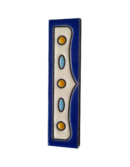 Nazari M-5 Spanish Hand-painted Ceramic House Number Tiles 11 x 5.5 cm