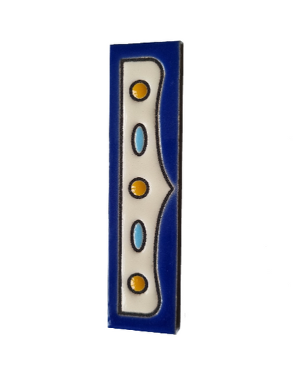 Nazari M-5 Spanish Hand-painted Ceramic House Number Tiles 11 x 5.5 cm