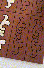 Hand-Painted Cerami House Number Tiles 10 x 7.5cm Costa Brown & White Design