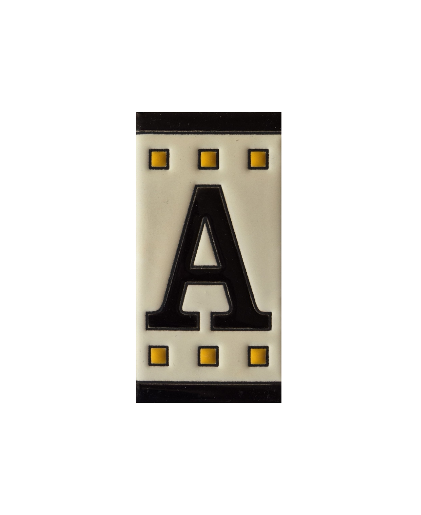 Soto Square Hand-painted Ceramic Black Number Tiles 11 x 5.5 cm