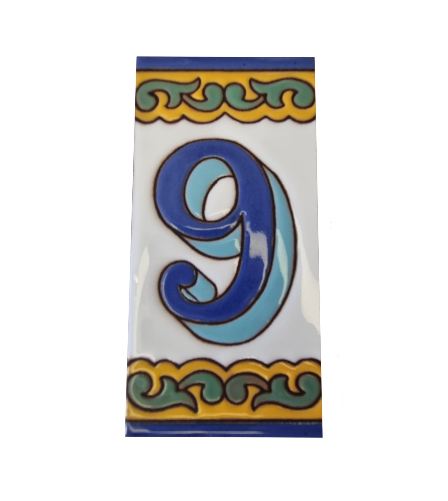 Ceramic House Numbers & Letters Tiles | Chalet Design | 15cm x 7.5cm 5.90" x 2.95"