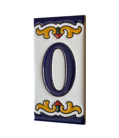 Spanish Malaga Ceramic House Number Tiles 11 x 5.5cm