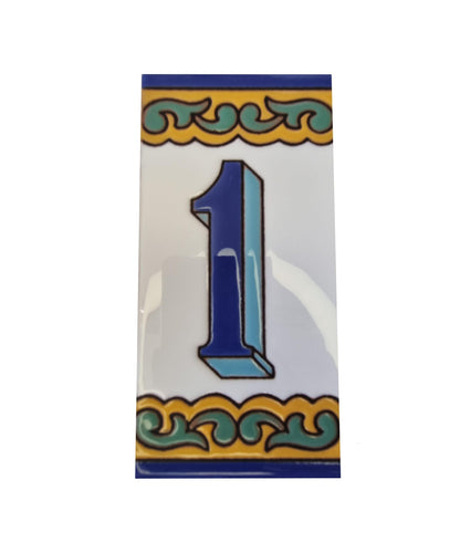 Ceramic House Numbers & Letters Tiles | Chalet Design | 15cm x 7.5cm 5.90" x 2.95"