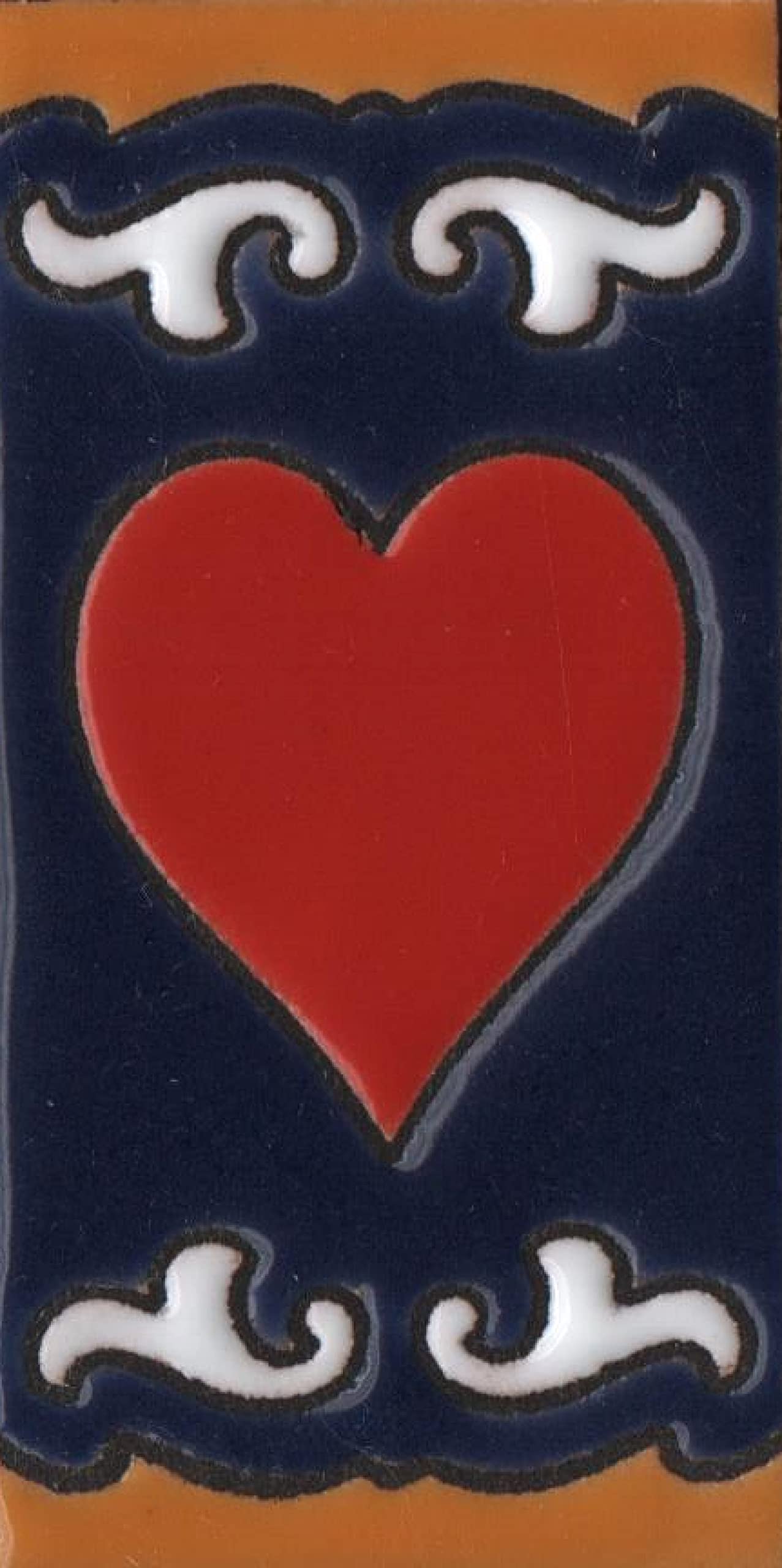 Hand-painted Mini Daniela Deep Blue Ceramic Numbers Tiles 7.5 x 3.7cm | M-01