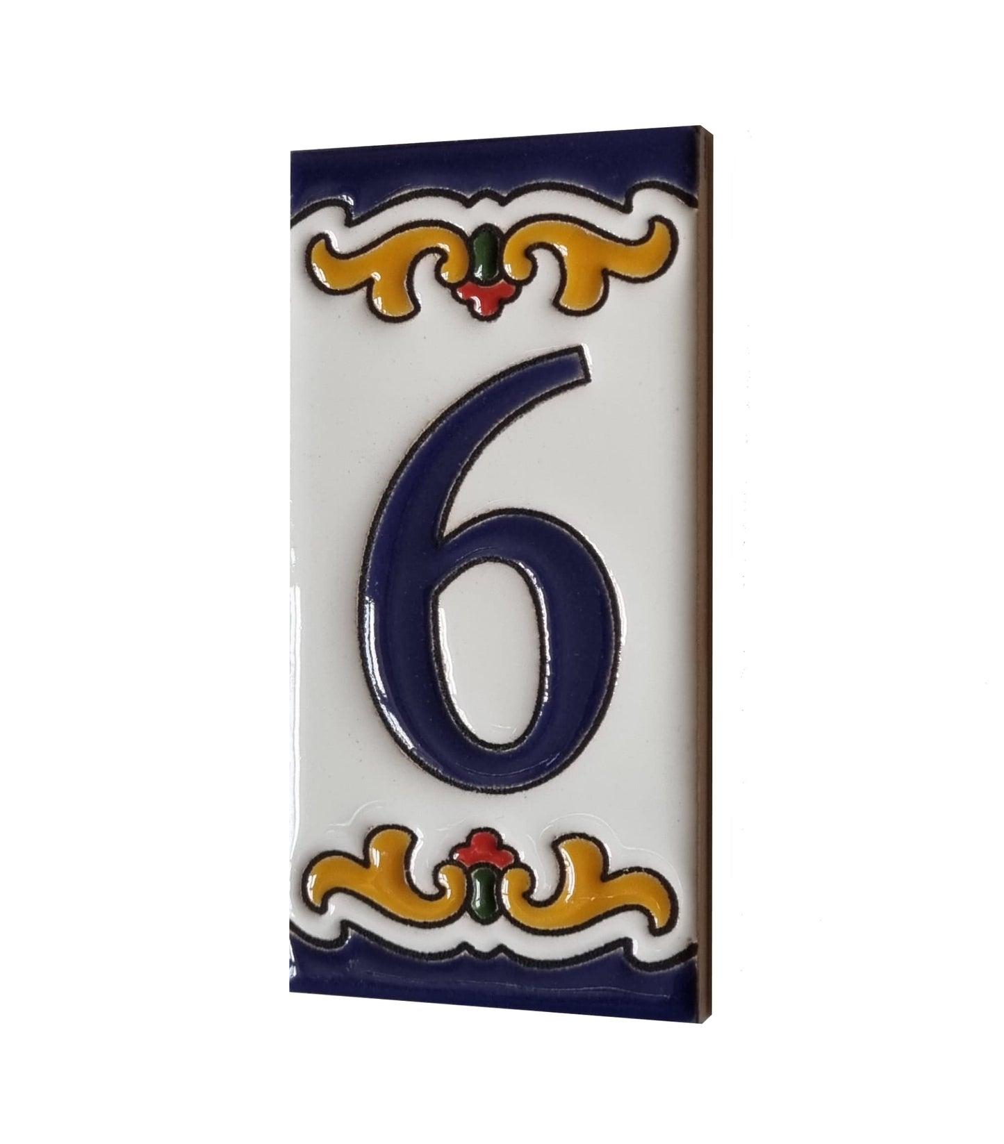 Spanish Malaga Ceramic House Number Tiles 11 x 5.5cm