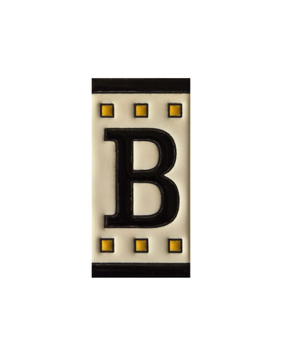 Soto Square Hand-painted Ceramic Black Number Tiles 11 x 5.5 cm