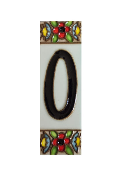 Spanish cherry number tiles with the option of wooden frames 10 x 3.3 cm