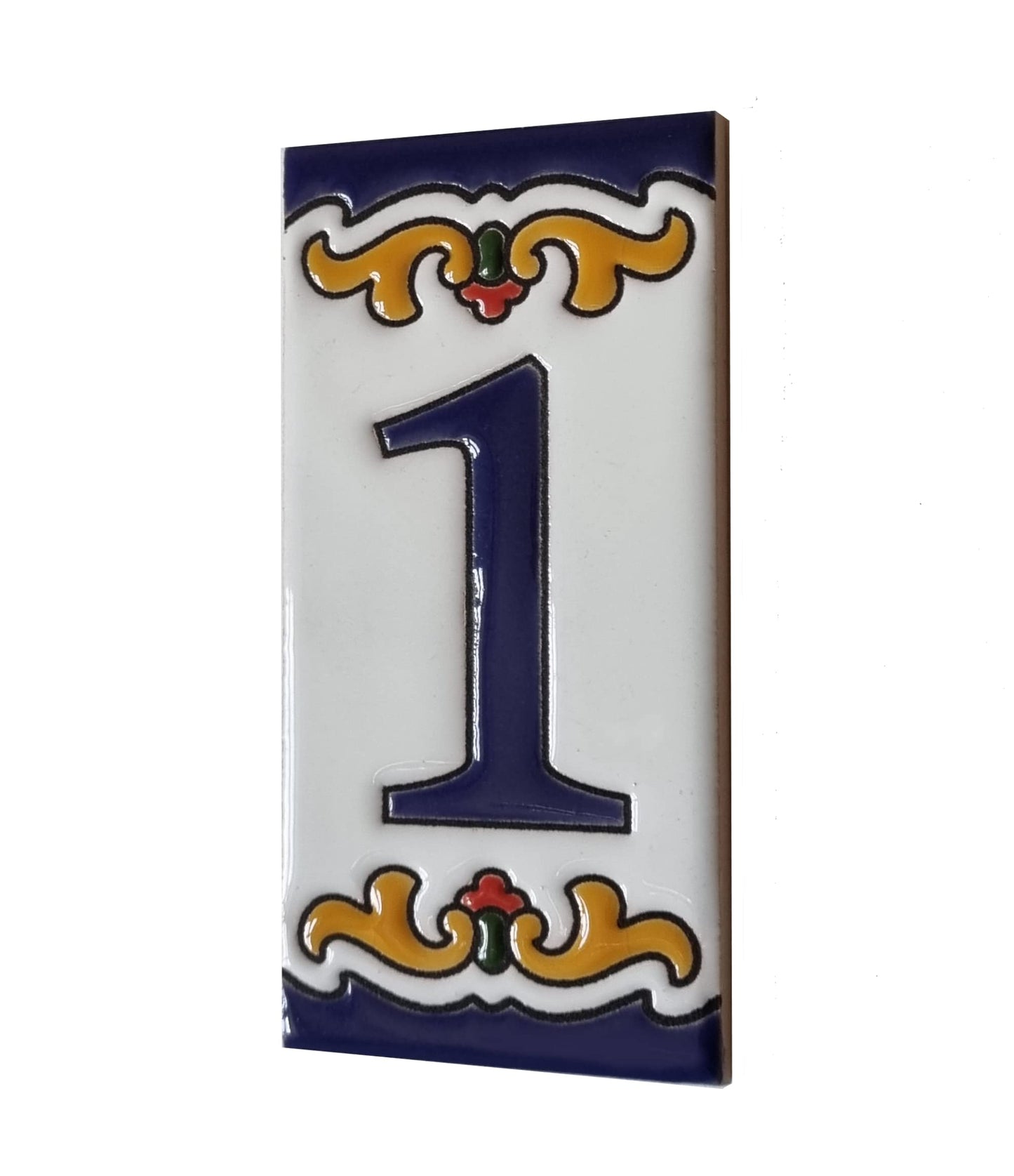 Spanish Malaga Ceramic House Number Tiles 11 x 5.5cm