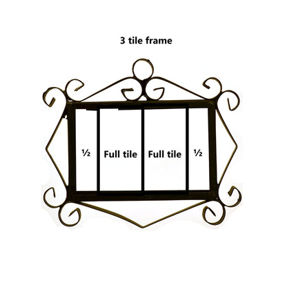 Spanish Hand-painted Atalaya M-6 Ceramic House Number Tiles 11 x 5.5 cm