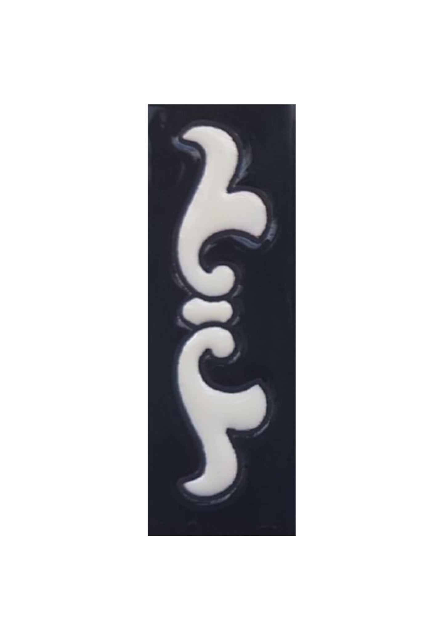 Hand-painted Costa Black & White Ceramic House Number Tiles 10 x 7.5cm