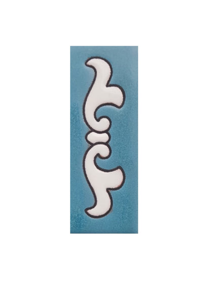 Hand-painted Costa Black & White Ceramic House Number Tiles 10 x 7.5cm