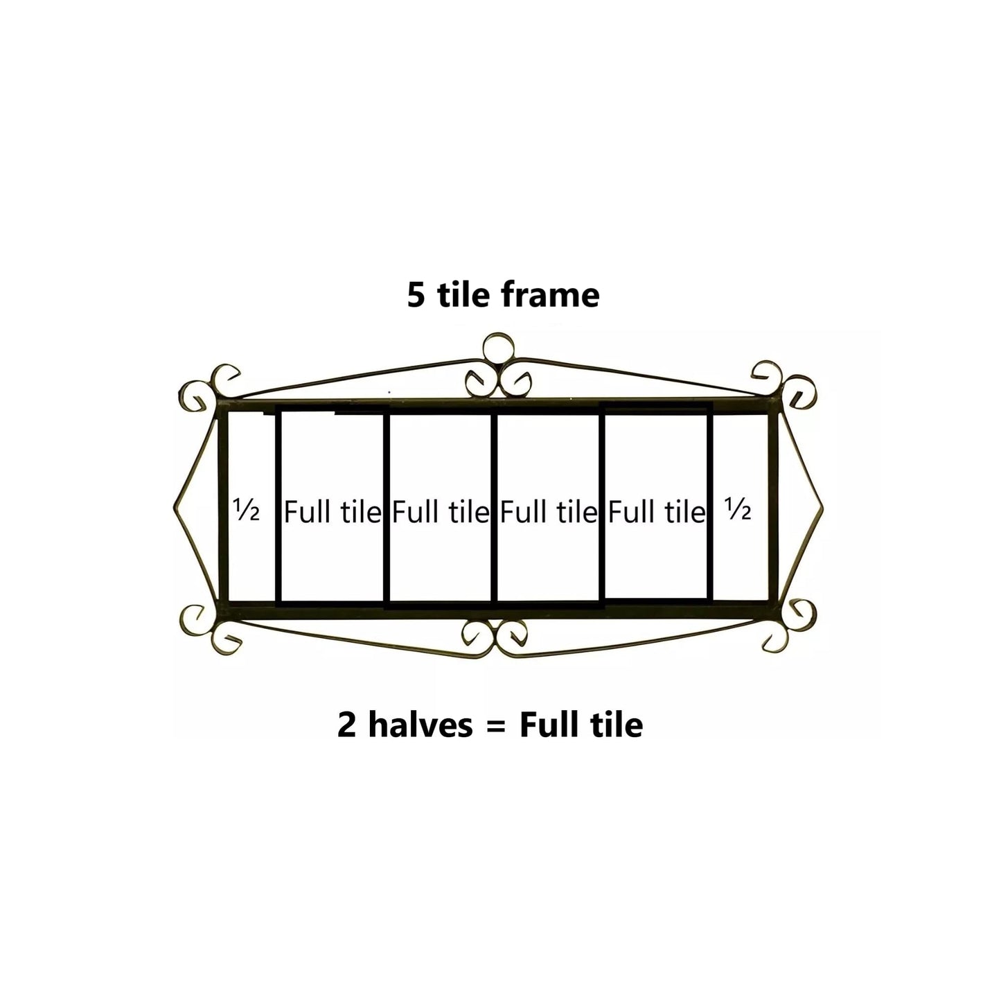 Hand-painted Soto Green Ceramic House Number Tiles 11 x 5.5 cm or 2.16 x 4.33"