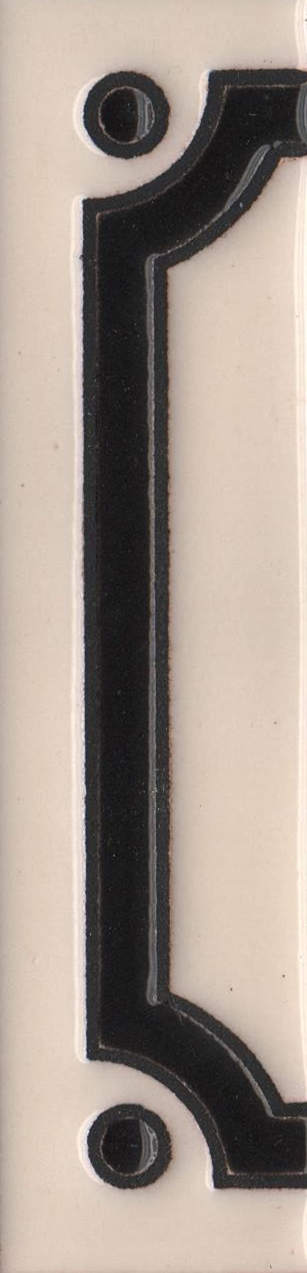 French White Classic Hand-Painted House Number Tiles 4.3' x 2.2' 11 x 5.5cm & Optional Metal Frames