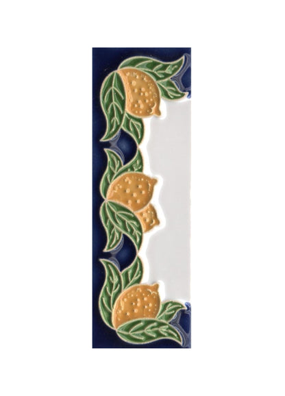 Italian Ceramic Lemon House Numbers & Letters Tiles 10 x 3.3 cm