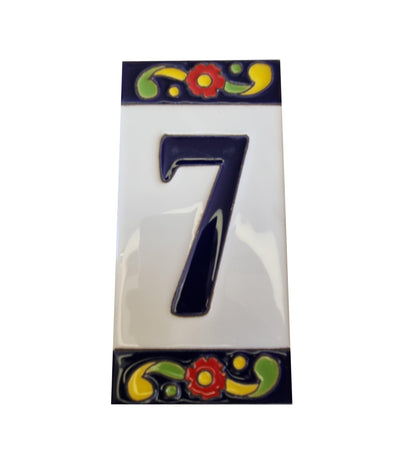 Pepper Ceramic House Numbers Tiles 15 x 7.5 cm