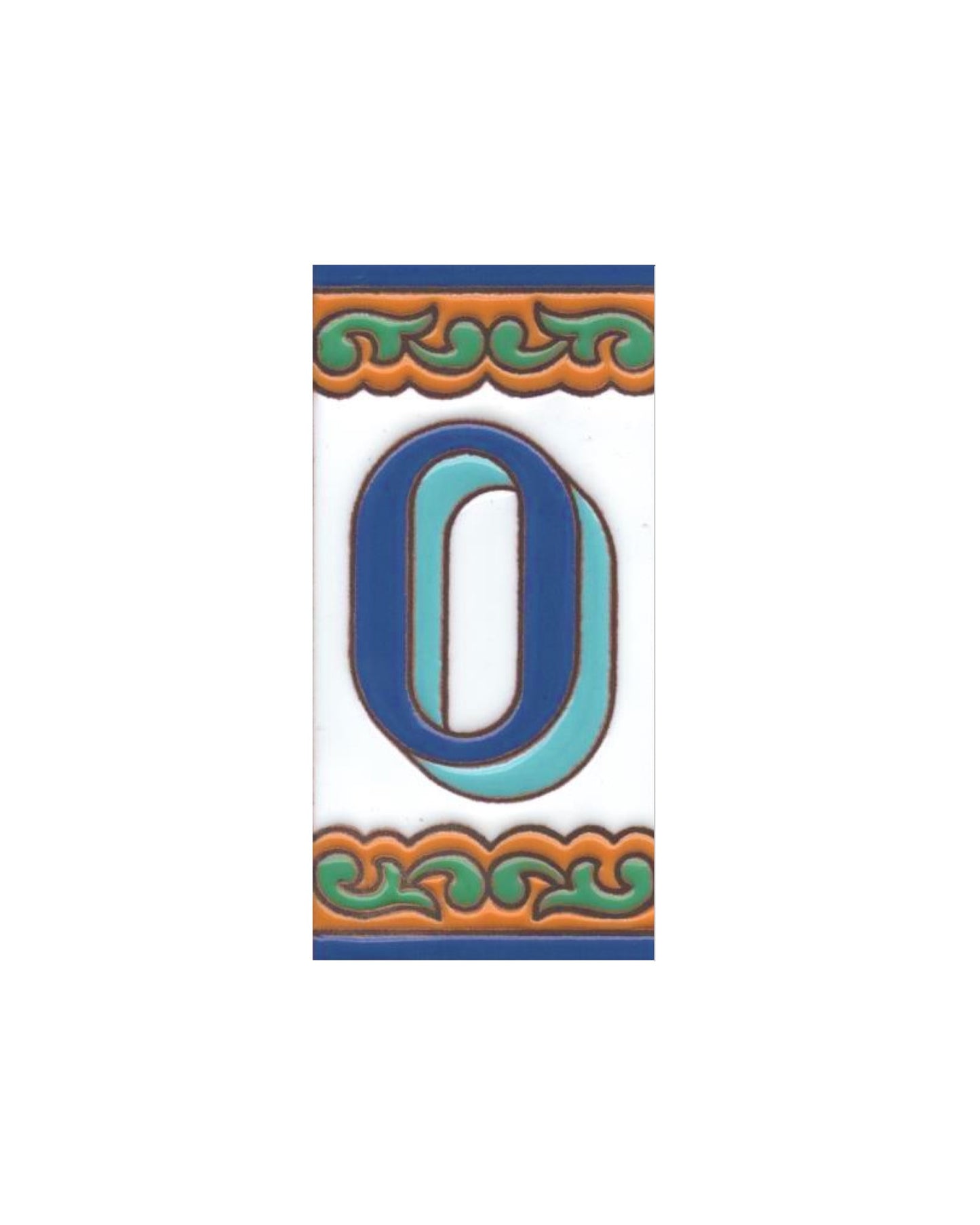 Ceramic House Numbers & Letters Tiles | Chalet Design | 15cm x 7.5cm 5.90" x 2.95"