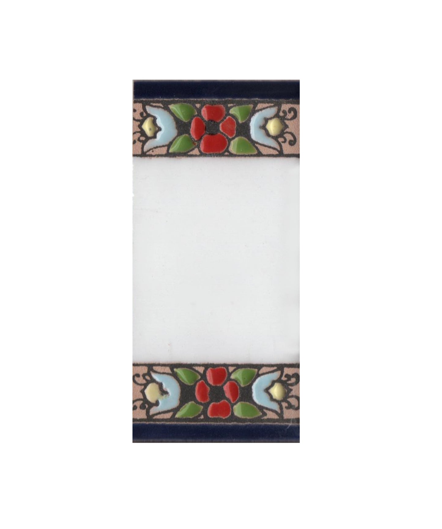 Hand-painted mini-cherry house number & letter tiles 7.5 x 3.5 cm