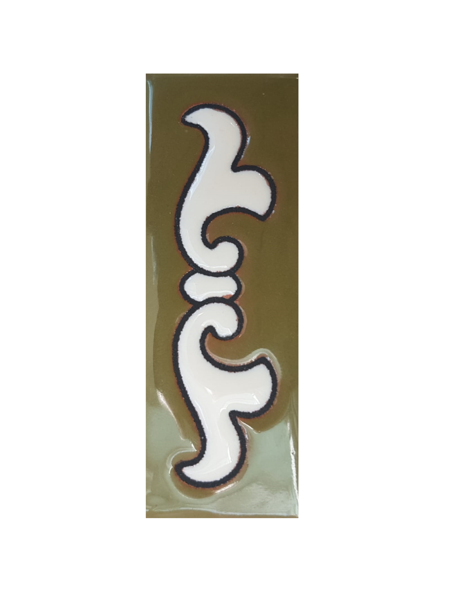 Hand-painted Costa Green Ceramic House Number Tiles 10 x 7.5cm