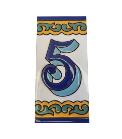 Ceramic House Numbers & Letters Tiles | Chalet Design | 15cm x 7.5cm 5.90" x 2.95"