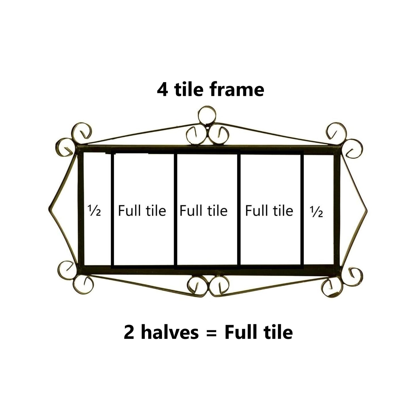 Hand-Painted French Black House Number Tiles 4.3' x 2.2' 11 x 5.5cm & Optional Metal Frames
