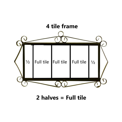 Hand-Painted French Black House Number Tiles 4.3' x 2.2' 11 x 5.5cm & Optional Metal Frames