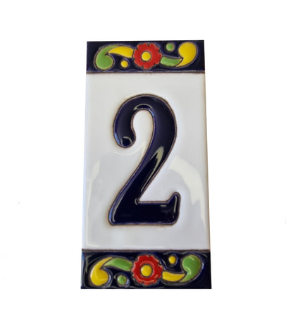Pepper Ceramic House Numbers Tiles 15 x 7.5 cm