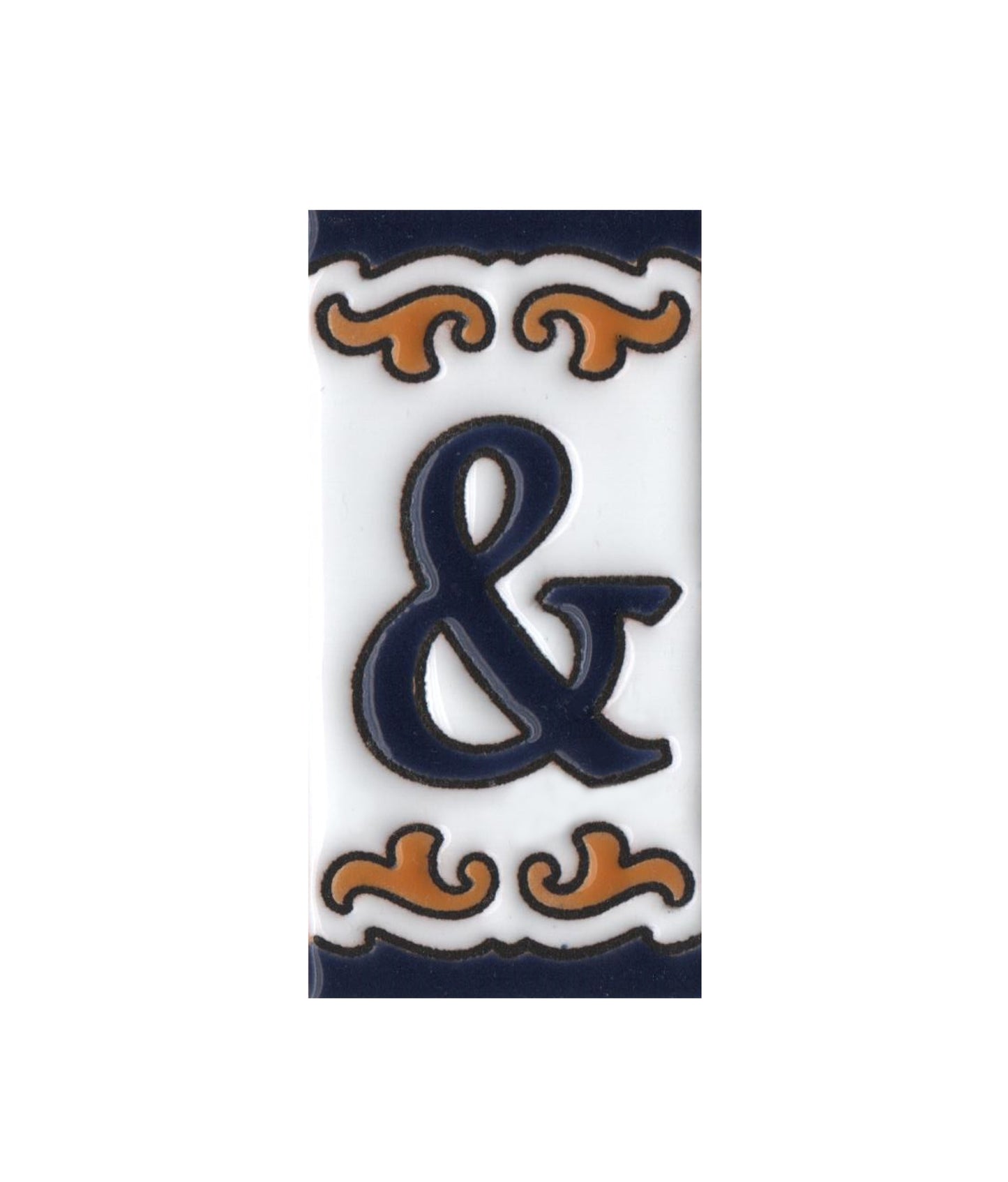 Hand-painted Ceramic Mini House Number Tiles | 7.5 x 3.7cm | MD-05