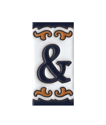 Hand-painted Ceramic Mini House Number Tiles | 7.5 x 3.7cm | MD-05