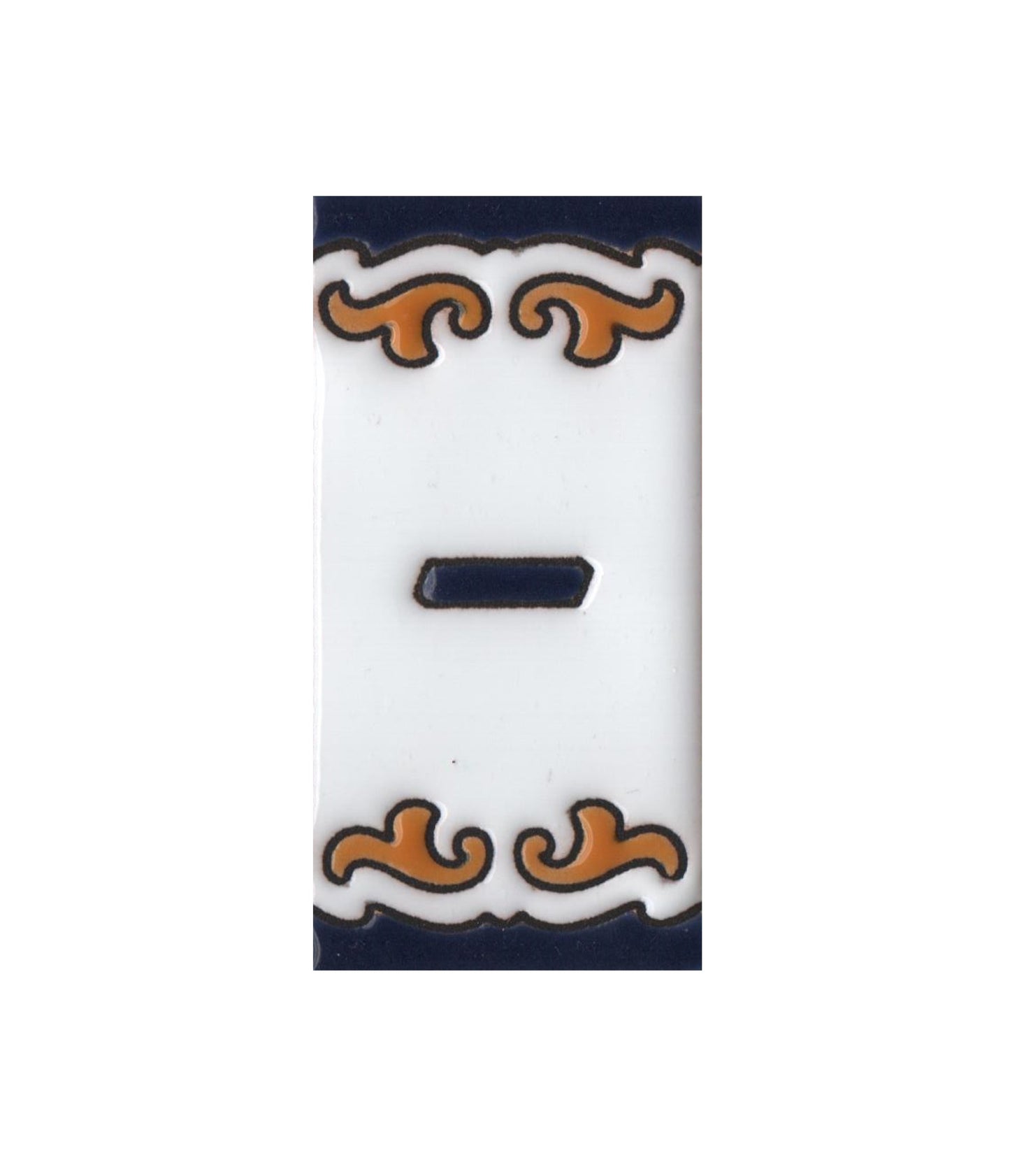 Hand-painted Ceramic Mini House Number Tiles | 7.5 x 3.7cm | MD-05
