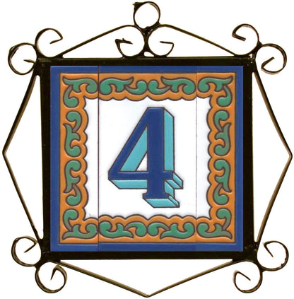 Ceramic House Numbers & Letters Tiles | Chalet Design | 15cm x 7.5cm 5.90" x 2.95"