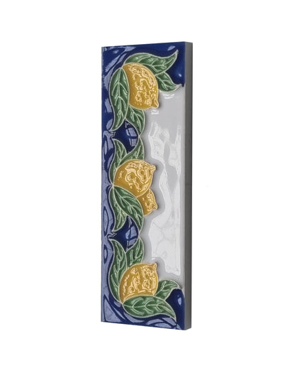 Italian Ceramic Lemon House Numbers & Letters Tiles 10 x 3.3 cm