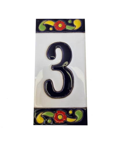 Pepper Ceramic House Numbers Tiles 15 x 7.5 cm