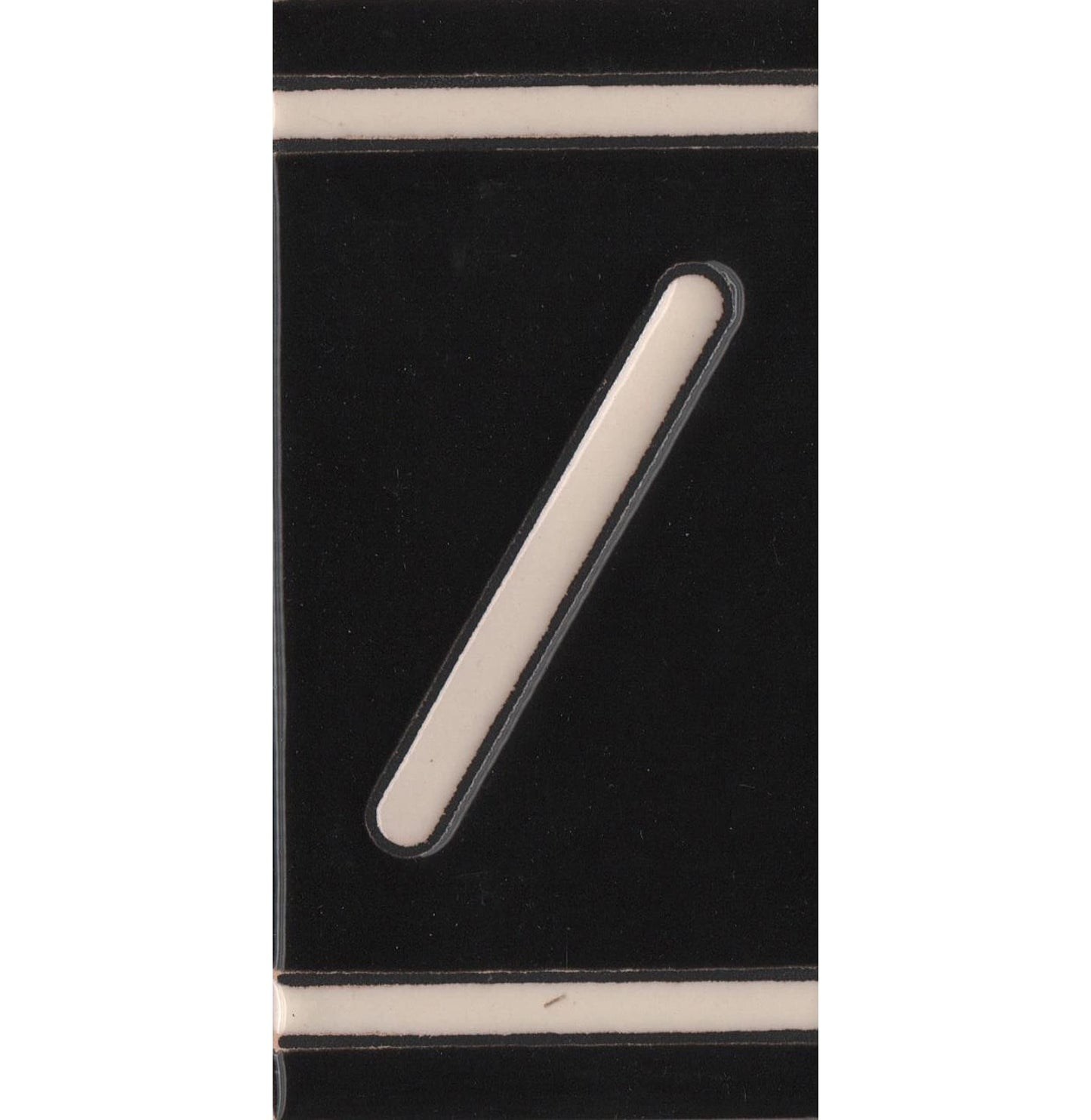 Hand-Painted French Black House Number Tiles 4.3' x 2.2' 11 x 5.5cm & Optional Metal Frames