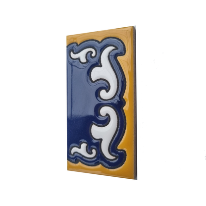Hand-painted Mini Daniela Deep Blue Ceramic Numbers Tiles 7.5 x 3.7cm | M-01
