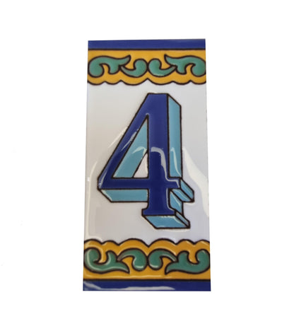 Ceramic House Numbers & Letters Tiles | Chalet Design | 15cm x 7.5cm 5.90" x 2.95"