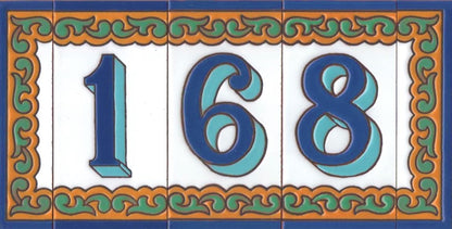 Ceramic House Numbers & Letters Tiles | Chalet Design | 15cm x 7.5cm 5.90" x 2.95"
