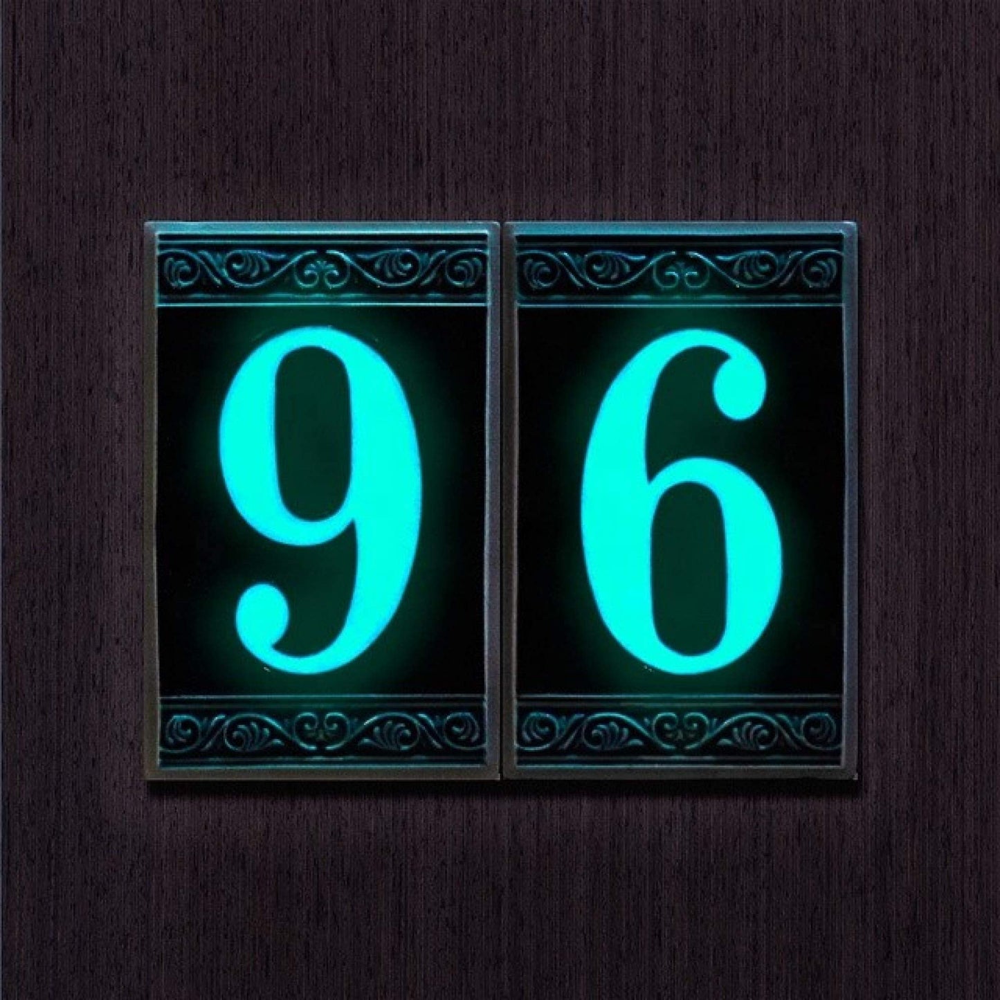 Hand-painted Italian Ceramic House Numbers Tiles | Roman Design | Tile Size: 11cm x 7cm
