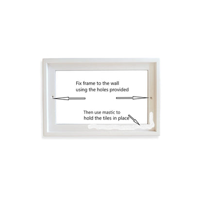 Hand-painted Italian-styled Black and White Ceramic House Number Tiles 11 x 7 cm