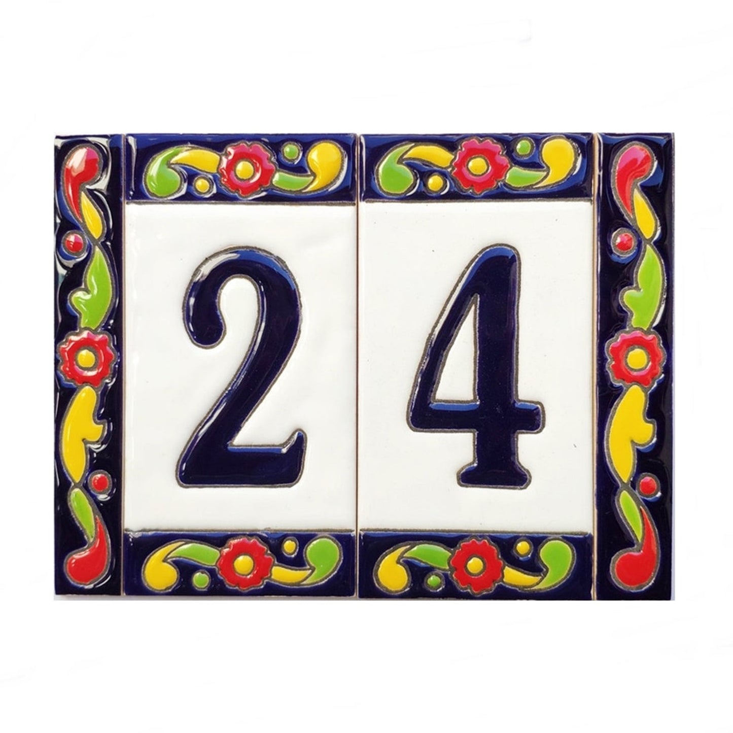 Pepper Ceramic House Numbers Tiles 15 x 7.5 cm