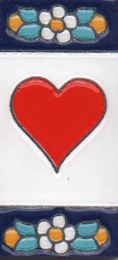 Ceramic House Tile Numbers & Letters, Blue Floral Design, 7.5cm x 3.5cm, 2 to 10 Frames